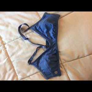 Unworn blue swim bikini top
